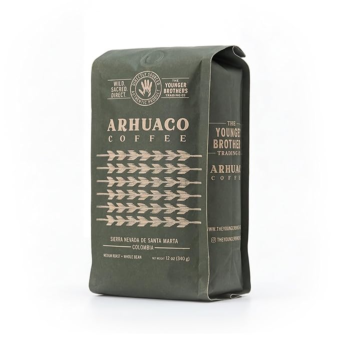 The Younger Brothers Trading Co. – Arhuaco Indigenous Wild-Grown Coffee Medium Roast Whole Bean 12 oz