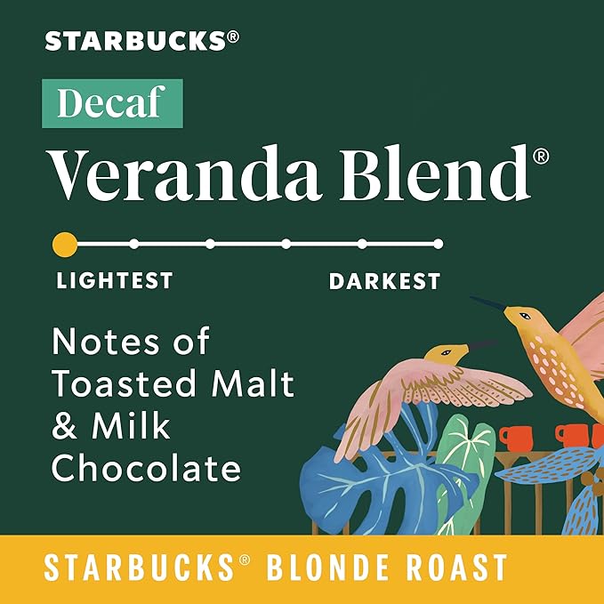 Starbucks Ground Coffee Starbucks Blonde Roast Hot or Iced Coffee Decaf Veranda Blend 12 oz