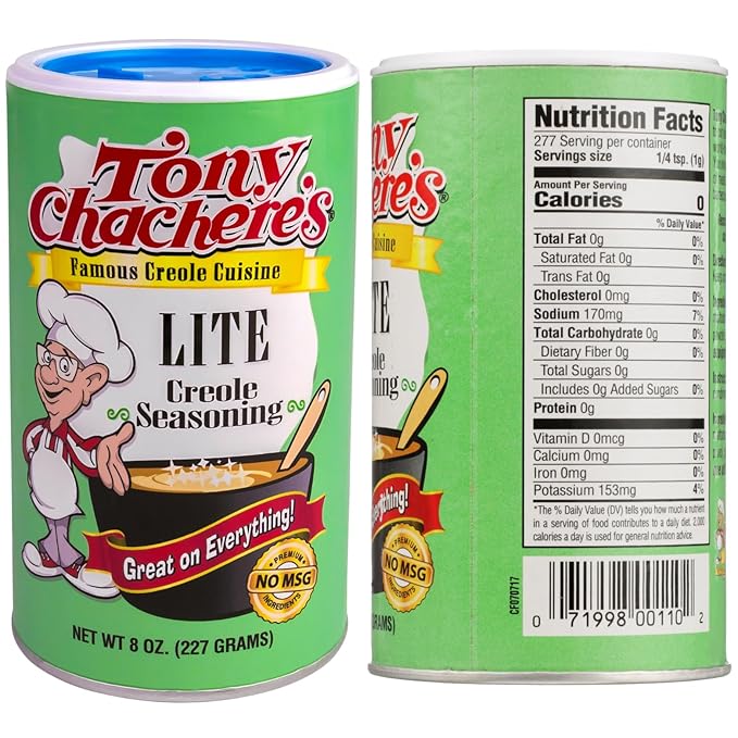 Tony Chachere Seasoning Blends Lite Salt Creole 4 Count