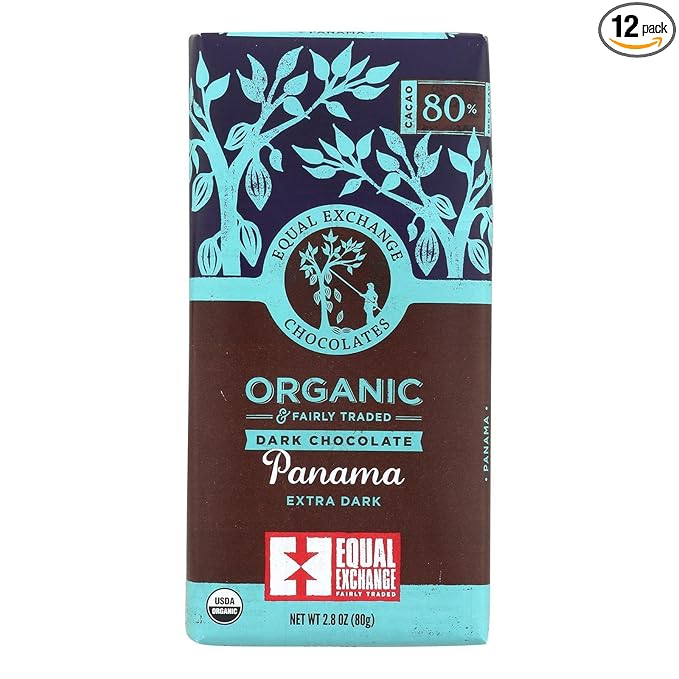 Equal Exchange Organic Extreme Dark Chocolate Bar 2.8 Ounce (Pack of 12)
