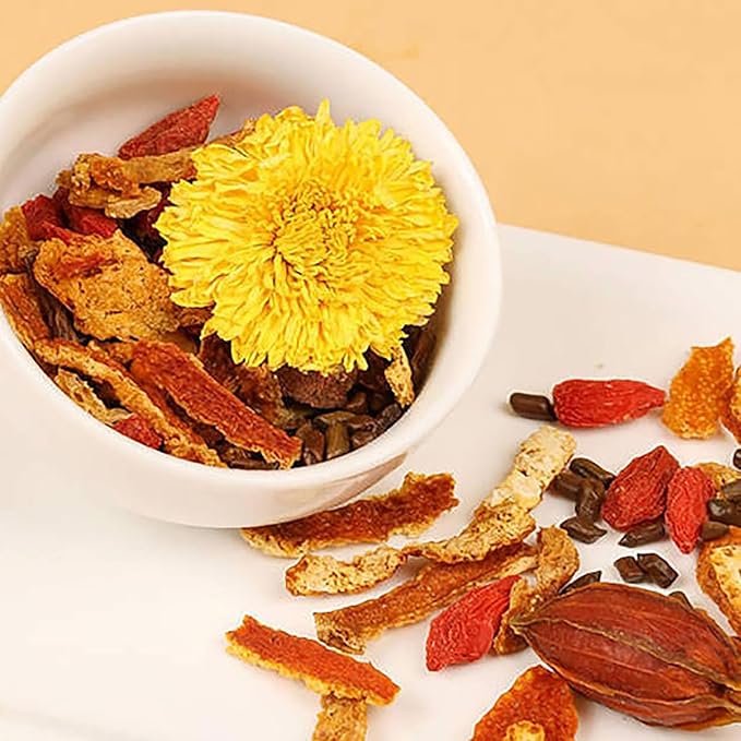 Goji Berry Chrysanthemum Tea30bagsWolfberryChrysanthemumDandelionMulberry LeafHoneysuckleCassia SeedCardeniaOrange Peel8 Excellent Raw Material Kidney Liver Formulas Plant Herbs (2)