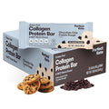 Perfect Collagen Protein Bars Gluten Free Grass Fed Collagen + MCT Oil Low Carb No Sugar Added High Protein Snacks Keto Diet Foods 11g Protein 18g Fat 3g Net Carbs Chocolate Chip 12 Bars