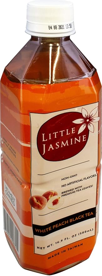 LITTLE JASMINE White Peach Black Tea 16.9 Fl Oz (Pack of 12)
