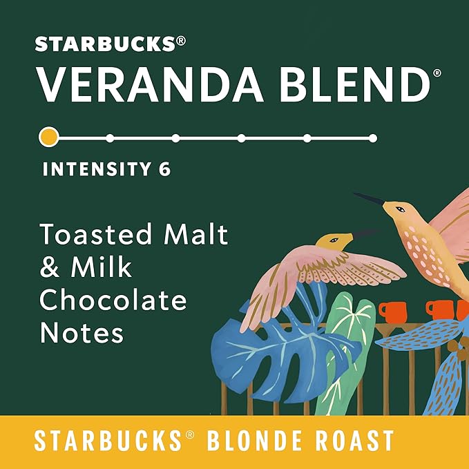 Starbucks VIA Instant Coffee Light Roast Coffee Veranda Blend 100% Arabica Single-Serve 1 Box (50 Packets)