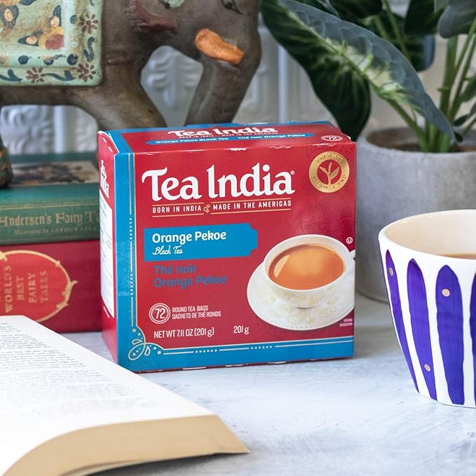 Tea India Orange Pekoe Black Tea 72 Individual Bags 12Count