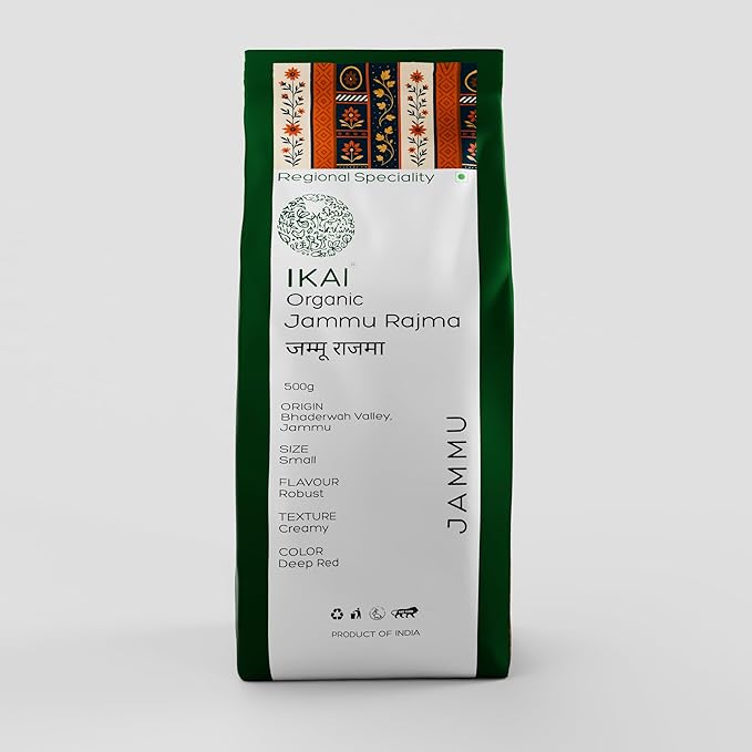 IKAI Organic Jammu Rajma + Organic Groundnut Oil 500ml | (Combo Pack)