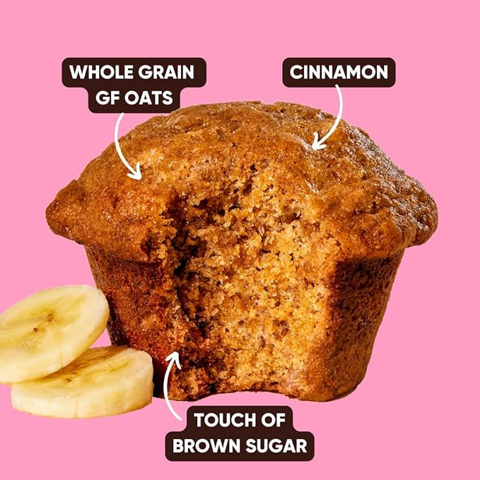 GoNanas Original Oat Flour Banana Bread Mix Suitable for Plant Based Vegan Diets Gluten Free Dairy Free Snacks Healthy Snacks For Adults Muffin Mix Nut Free Cupcakes Dessert NON-GMO 4pk