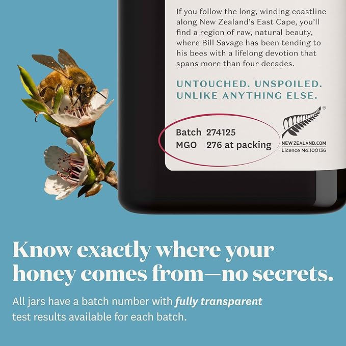 WildCape Manuka Honey Certified UMF 10+/MGO 263+ - 100% Pure Raw Unpasteurized Non-GMO Made in New Zealand - 17.6 oz (Pack of 1)
