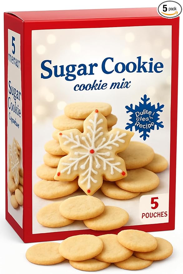 Sugar Cookie Mix 17.5 oz Pack of 5.Perfect base for any holiday cookie decorating activities