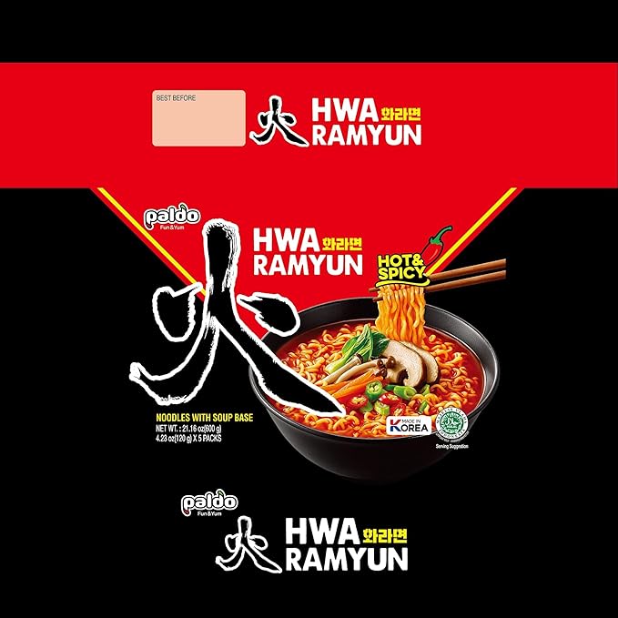 Paldo King Noodle Hot and Spicy Flavor Bowl 110g(Pack of 12)