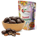 NY Spice Shop Dark Chocolate Pecans - 1 Pound Gourmet Chocolate Nuts - Winter Holiday Candies for Parties Dessert Tables Gift Baskets Seasonal Snacking and Winter Festive Treats