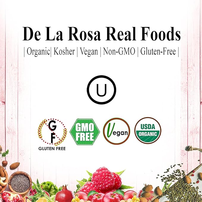 De La Rosa Organic Raspberry Vinegar Raw &amp Unfiltered Pure Vinegar Vegan Gluten Free &amp Kosher Great for Organic Salad Dressing and Marinades 5 Liters (Pack of 1)