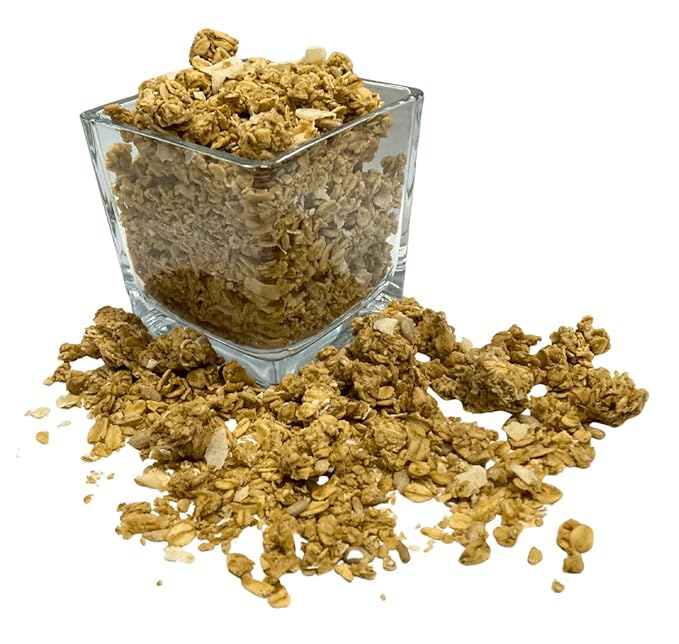 Organic Slow-Baked Granola Nut-Free - Morning Manna Granola - Oats Coconut Sunflower Seeds - Vegan Breakfast - 12 oz 3 lb &amp 25 lb Bulk (3 LB)