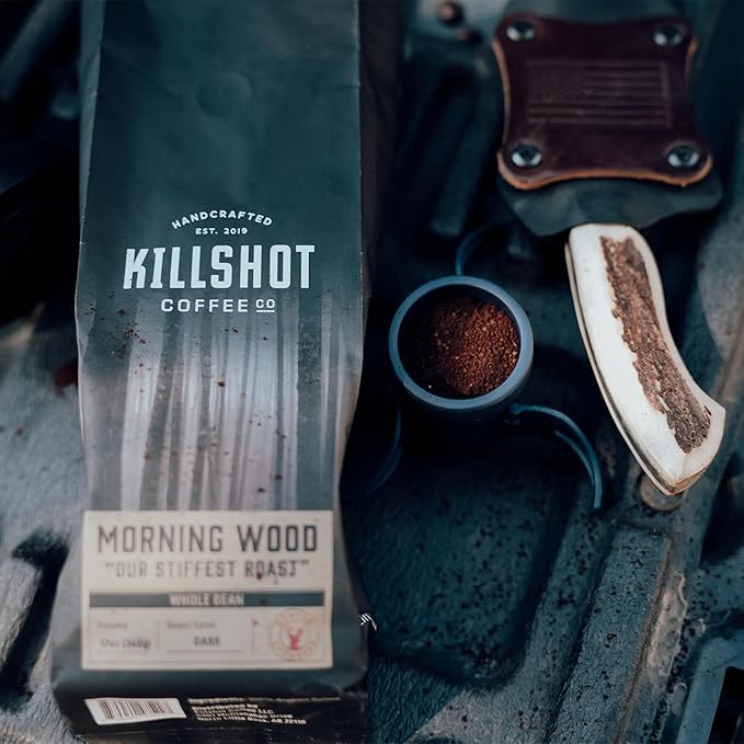 Killshot Coffee Morning Wood Dark Roast Ground Coffee - 12 Ounce Bag
