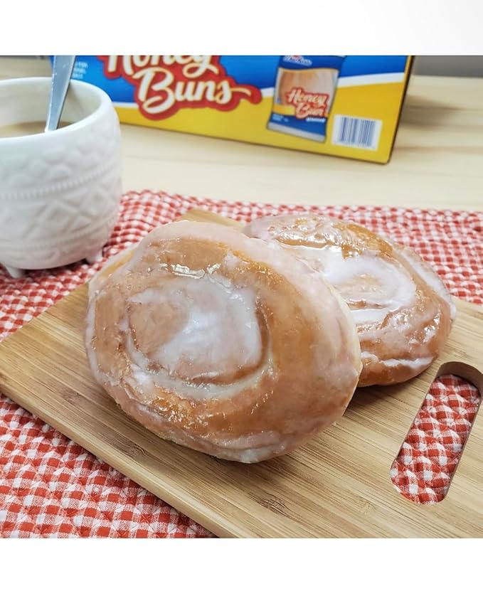 Honey Buns – 3oz Individually Wrapped Pastries (12 Count Box) | Sweet Glazed Snack Cakes | Soft Moist &amp Delicious Breakfast Treats or On-the-Go Snack.