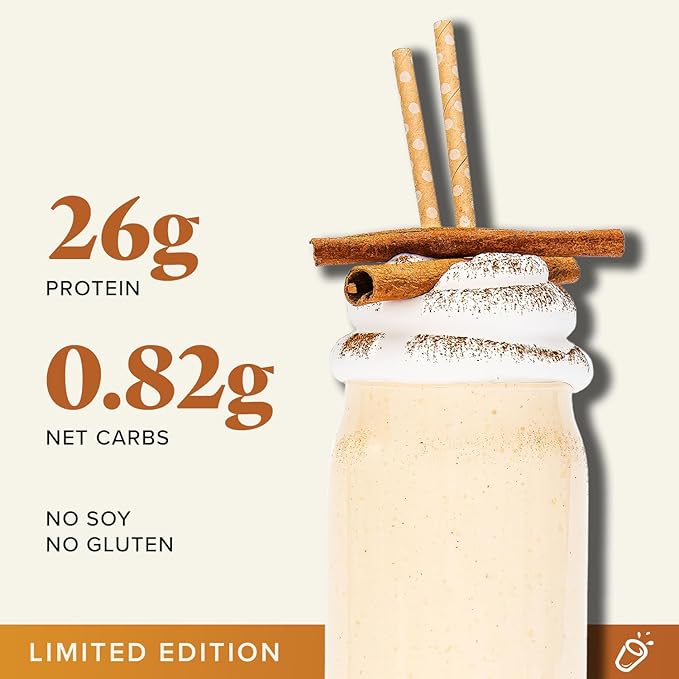 Keto Chow Egg Nog - Keto Meal Replacement Shake Powder - Nutritionally Complete - Low Carb - Delicious Easy Meal Substitute - Protein Rich You Choose The Fat - 21 Meal Serving
