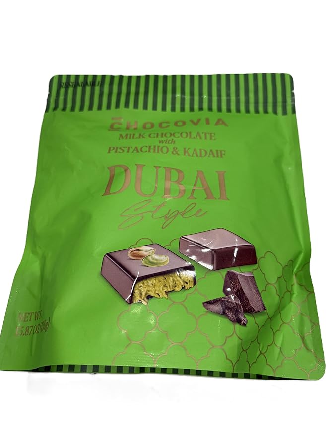 Dubai Style Milk Chocolate with Pistachio &amp Kadaif 15.87 Ounces