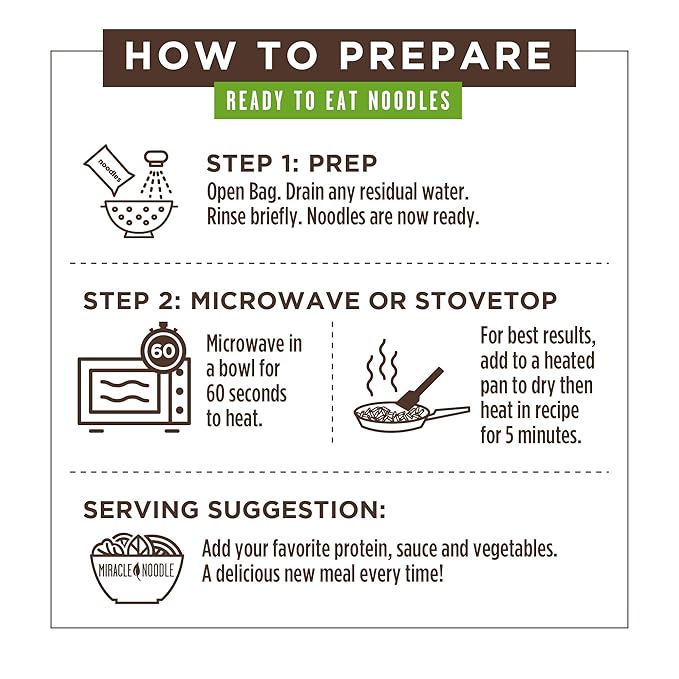 Miracle Noodle Ready to Eat Organic Spaghetti Pasta 7 Oz (Pack of 6) Plant Based Shirataki Konjac Noodles 5 Calories 1g Net Carbs Per Serving Keto Gluten-Free