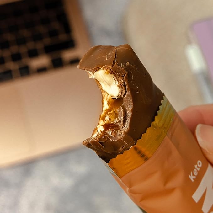 Nick’s Protein Bars Almond Chocolate – 12-Count Box | Protein-Packed Snack Low Calories Low Carbs Keto Friendly No Added Sugar (12 bars x 50g)