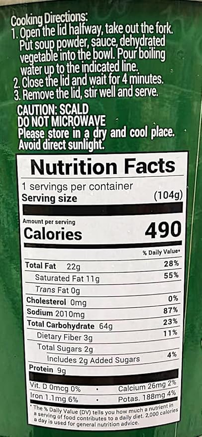 Instant Cup NoodleArtificial Chicken Flavor Soup Noodles with Mushroom 3.66oz Pack of 4