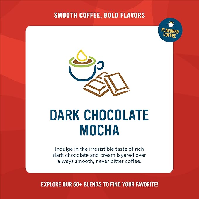 Cameron's Coffee Roasted Ground Coffee Bag Flavored Dark Chocolate Mocha 12 Ounce (Pack of 6) - NEW