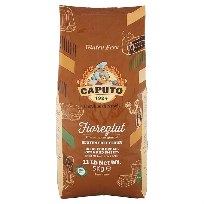 Antimo Caputo Gluten Free Pizza Flour 11 Lb Bulk - All Natural Multi Purpose Flour &amp Starch Blend for Baking Pizza Bread &amp Pasta