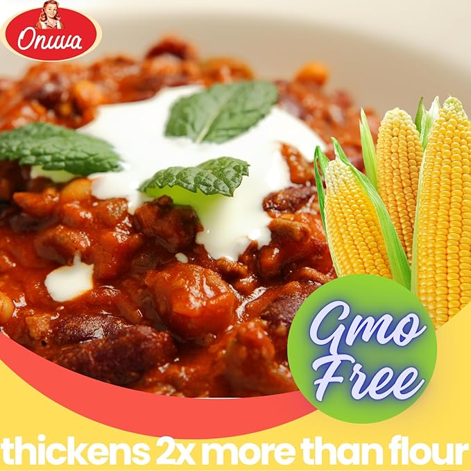 Onuva's Corn Starch (55 lbs 25 kg) - Gluten Free - Vegan - Thickener For Sauces Soup &amp Gravy