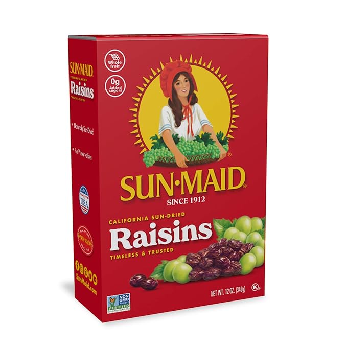 Sun-Maid Organic California Raisins Snack | 12 Ounce | Whole Natural Dried Fruit | No Artificial Flavors | Non-GMO