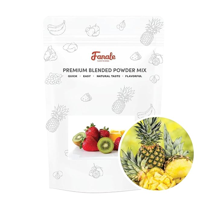 Fanale Premium Pineapple Bubble Tea Flavoring Powder | Perfect for Baking Smoothies Desserts and Drinks | Instant Flavoring Powder for Boba Milk Tea - 2.2 Pounds (Pack of 20