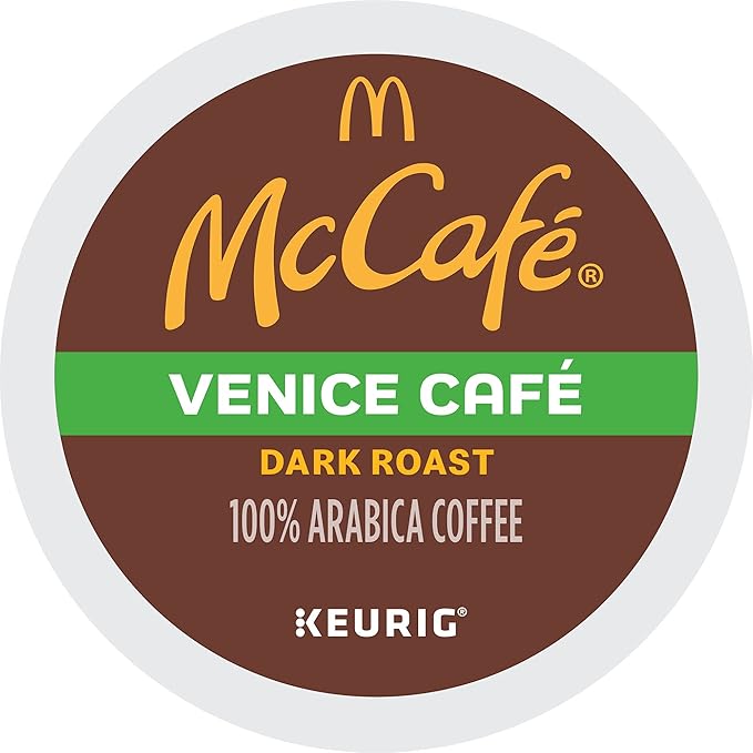 McCafe Venice Cafe Single Serve Coffee Keurig K-Cup Pods Dark Roast Coffee 72 Count