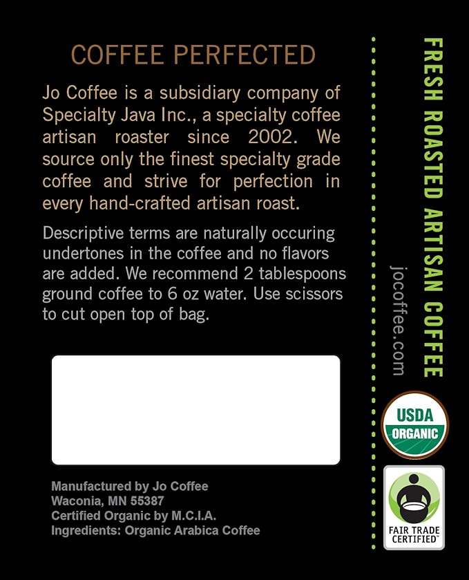 WILD JO: 2 lb Organic Dark French Roast Coffee Whole Bean Bold Strong Rich Wicked Good Great For Espresso USDA Certified Fair Trade Certified Kosher Arabica Non-GMO Gluten Free by Jo Coffee®