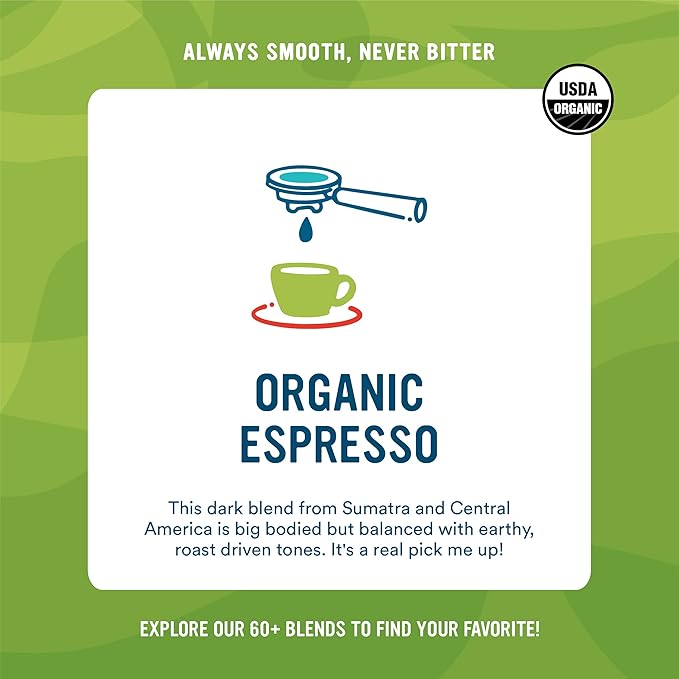 Cameron's Coffee Roasted Whole Bean Coffee Organic Espresso 4 Pound