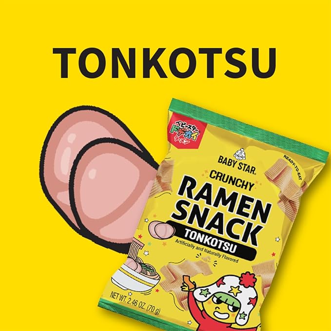 Baby Star Crunchy Ramen Snack Wide - Tonkotsu 5.99oz (6 Pack)