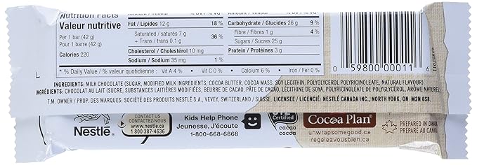 Nestle Aero Chocolate Bars | 24 x 42gram bars | Imported from Canada (Milk Chocolate)
