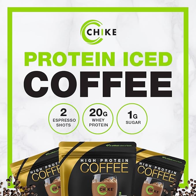 Chike Chocolate Caramel High Protein Iced Coffee 20 G Protein 2 Shots Espresso 1 G Sugar Keto Friendly and Gluten Free 14 Servings (14.8 Ounce)