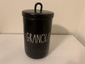 Rae Dunn Black Granola Canister