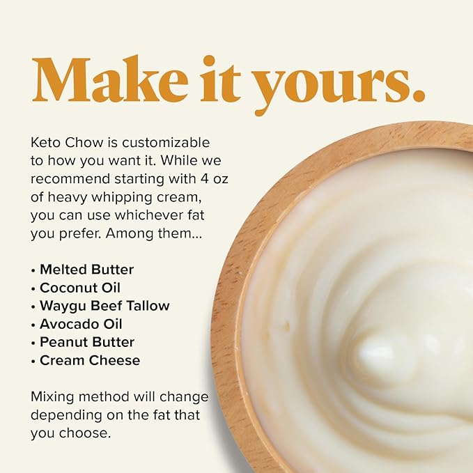 Keto Chow Caramel Pumpkin Spice | Keto Meal Replacement Shake Powder | Nutritionally Complete | Low Carb | Delicious Easy Meal Substitute | Protein Rich You Choose The Fat | 21 Meal Serving