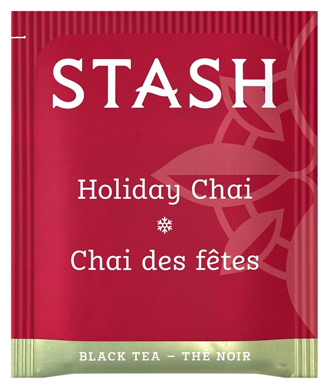 Stash Tea Holiday Chai Black Tea Box of 100 Tea Bags