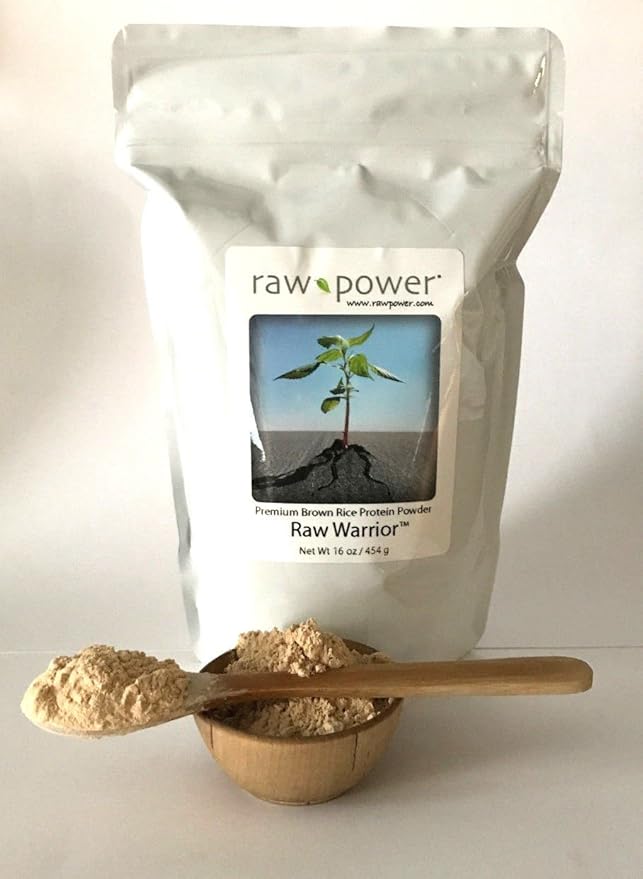 Raw Power Raw Warrior Brown Rice Protein Powder (16 oz Premium)