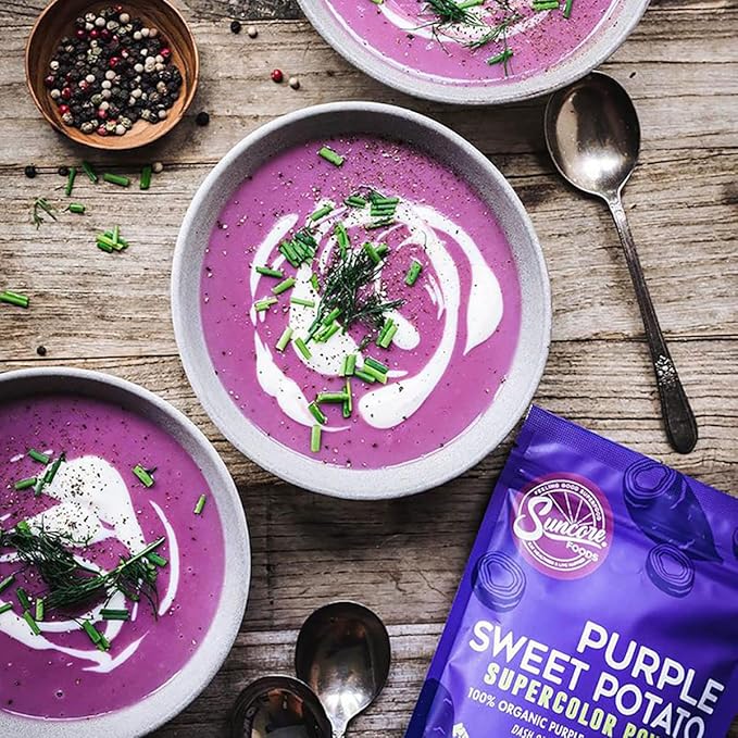 Suncore Foods Purple Sweet Potato Powder Purple Food Coloring Powder Gluten-Free Non-GMO 5oz 1 Pack