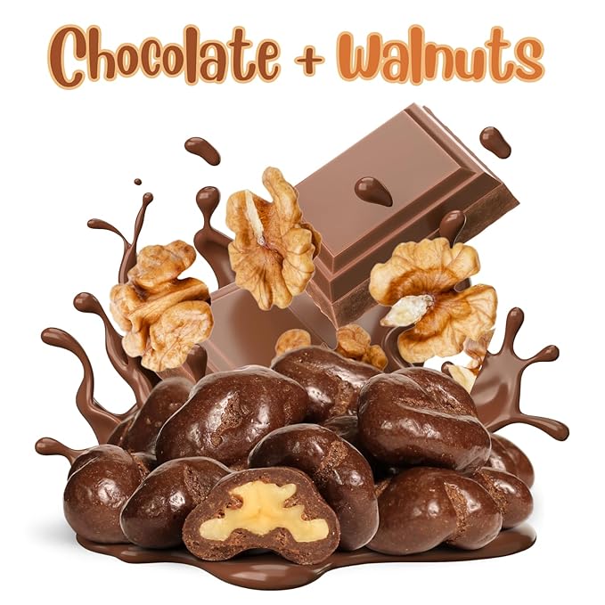 Milk Chocolate Covered Walnuts by It's Delish 5 lbs Bulk Bag | Milk Chocolate Covered Walnut Candy Nuts Bulk Walnuts Chocolates Sweet &amp Crunchy Nut Snack | Kosher Dairy