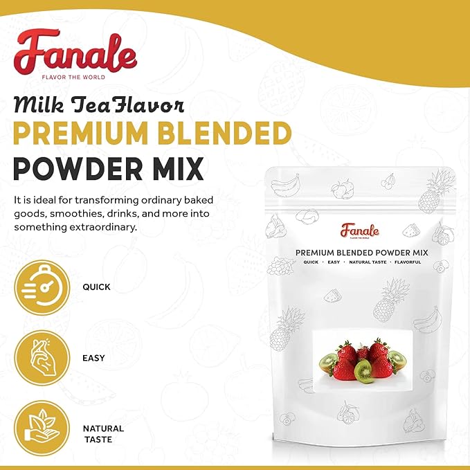 Fanale Premium Milk Tea Flavoring Powder | Perfect for Baking Smoothies Desserts and Drinks | Instant Flavoring Powder for Boba Milk Tea - 2.2 Pounds (Pack of 20)