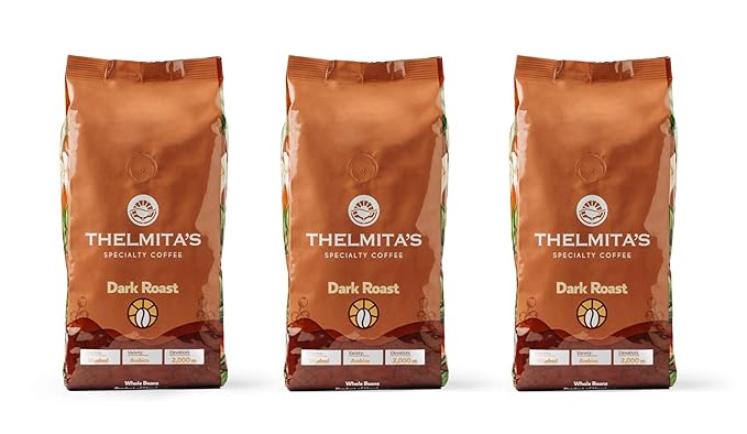 2.25 lbs — Dark Roast — 3 bags — Dark Roast Honduran Coffee Whole Bean — Single Origin Single Estate Specialty Beans — Intense Flavor with Rich Creamy Nutty Smooth Chocolate Notes and Low-Acid —