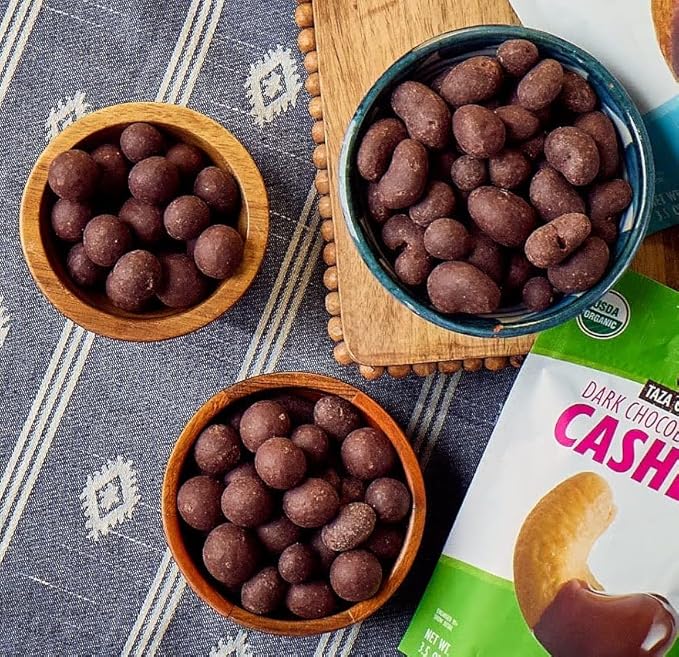Taza Chocolate Organic Chocolate Covered Espresso Beans 55% Dark Chocolate Vegan 3.5 Ounce (12 Count)