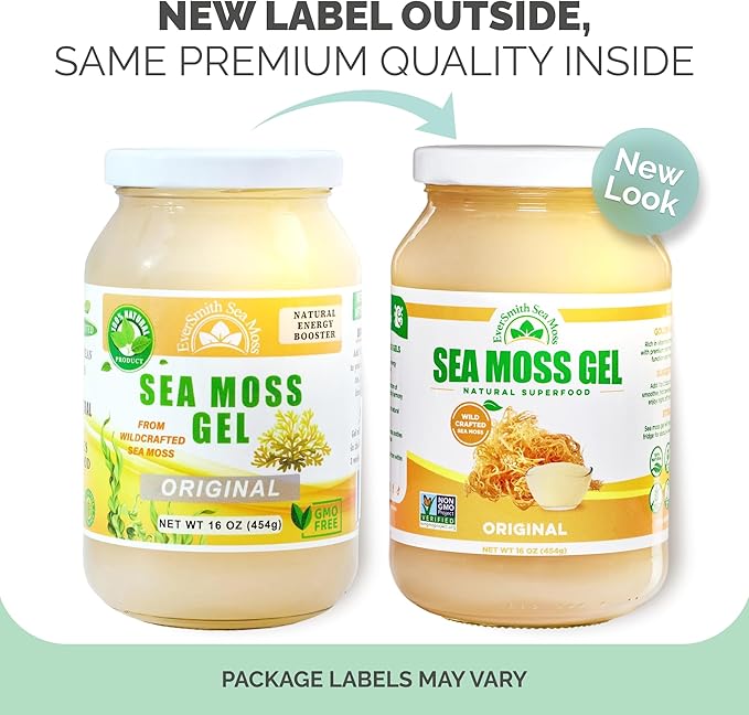 Wildcrafted Irish Sea Moss Gel | Made in USA | Rich in Vitamins &amp Minerals | Sea Moss Gel Raw | Nutritional Supplement (16 oz) (Unflavored)