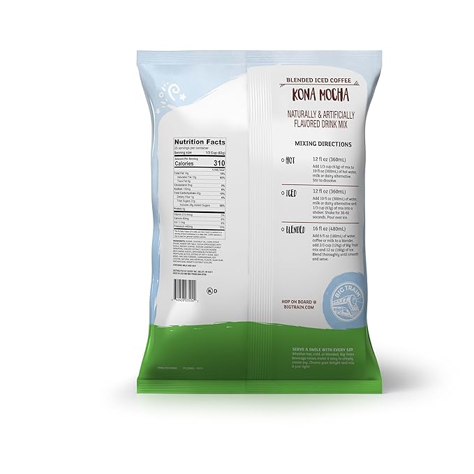 Big Train Kona Mocha Blended Ice Coffee Beverage Mix 3.5 Pound (Pack of 1)