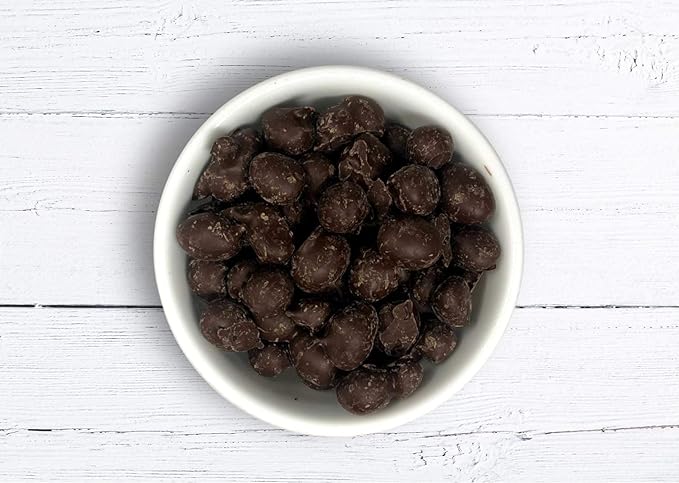 Goodland Farms Dark Chocolate Double Dipped Peanuts 2 Pounds - Wholesale Bulk Candy Dark Chocolate Covered Peanuts