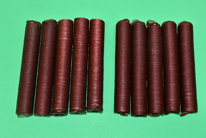 2 PACKS of 17 mm snack stick casings. Edible. 10 strands total. Collagen casings for 42 lbs of snack sticks. Easy to use. No soaking needed. Finished diameter of approx 5/8. Requires slim 3/8 tube