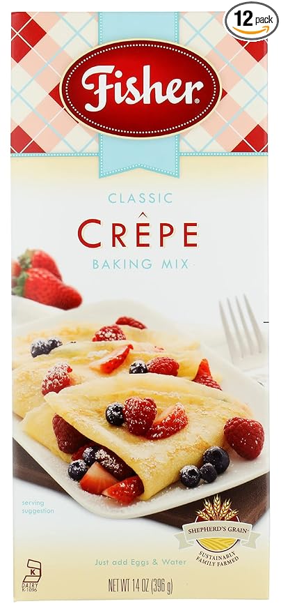 Fisher Classic Crepe Mix Preservative Free 14 Ounces (Pack Of 12)