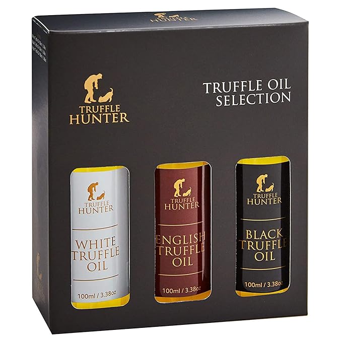 TruffleHunter - English Black &amp White Truffle Oil Set - 3.38 Oz x 3